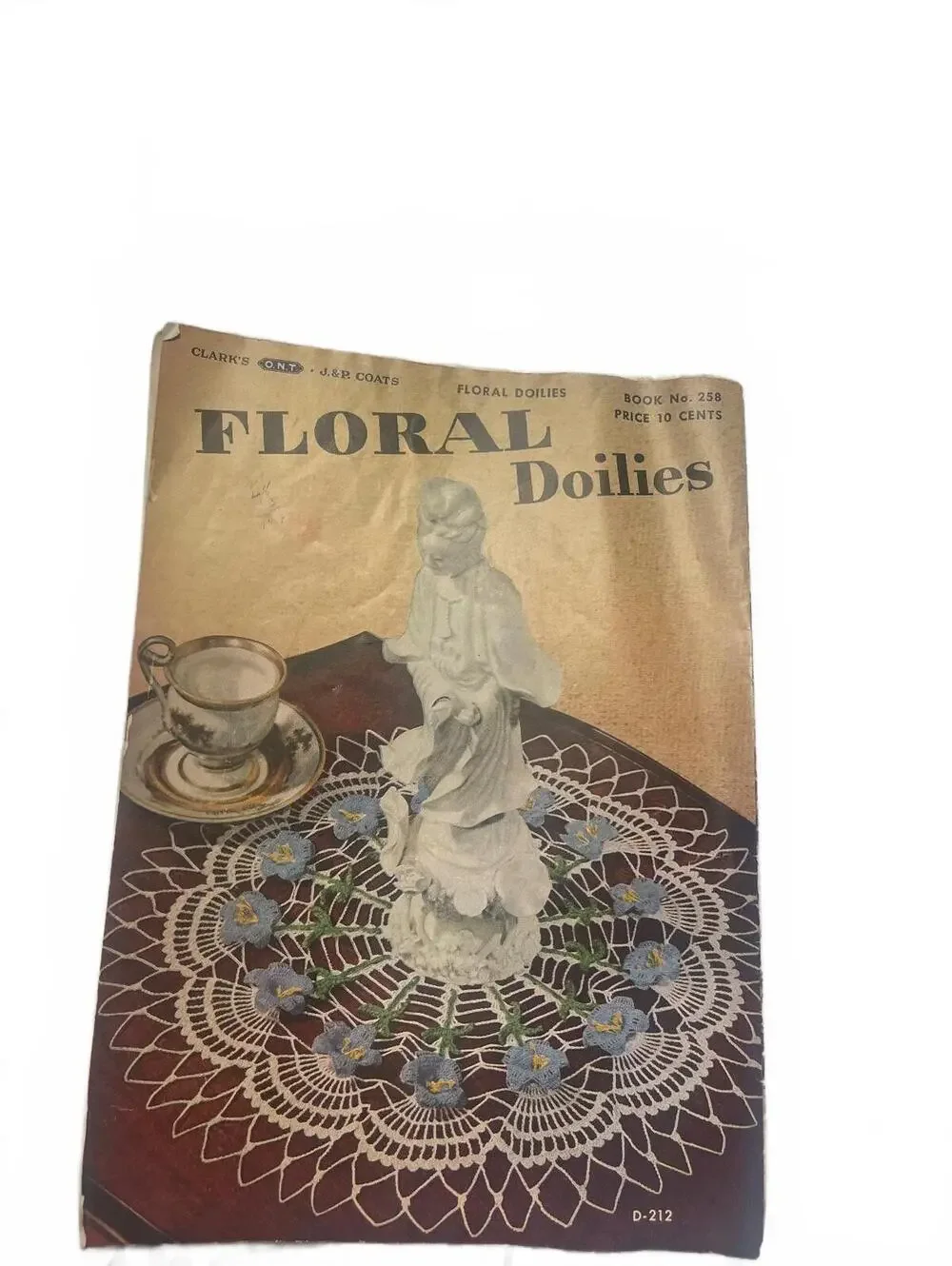 READ Vintage 1949 Clarks Floral Doilies Crochet Pattern Booklets - Set of 2